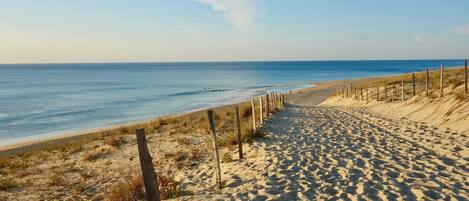 Plage à proximité, chaises longues