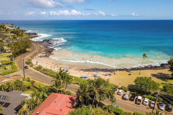 Steps to Brenneckees Beach & Poipu Beach, boogie board, body surf great location