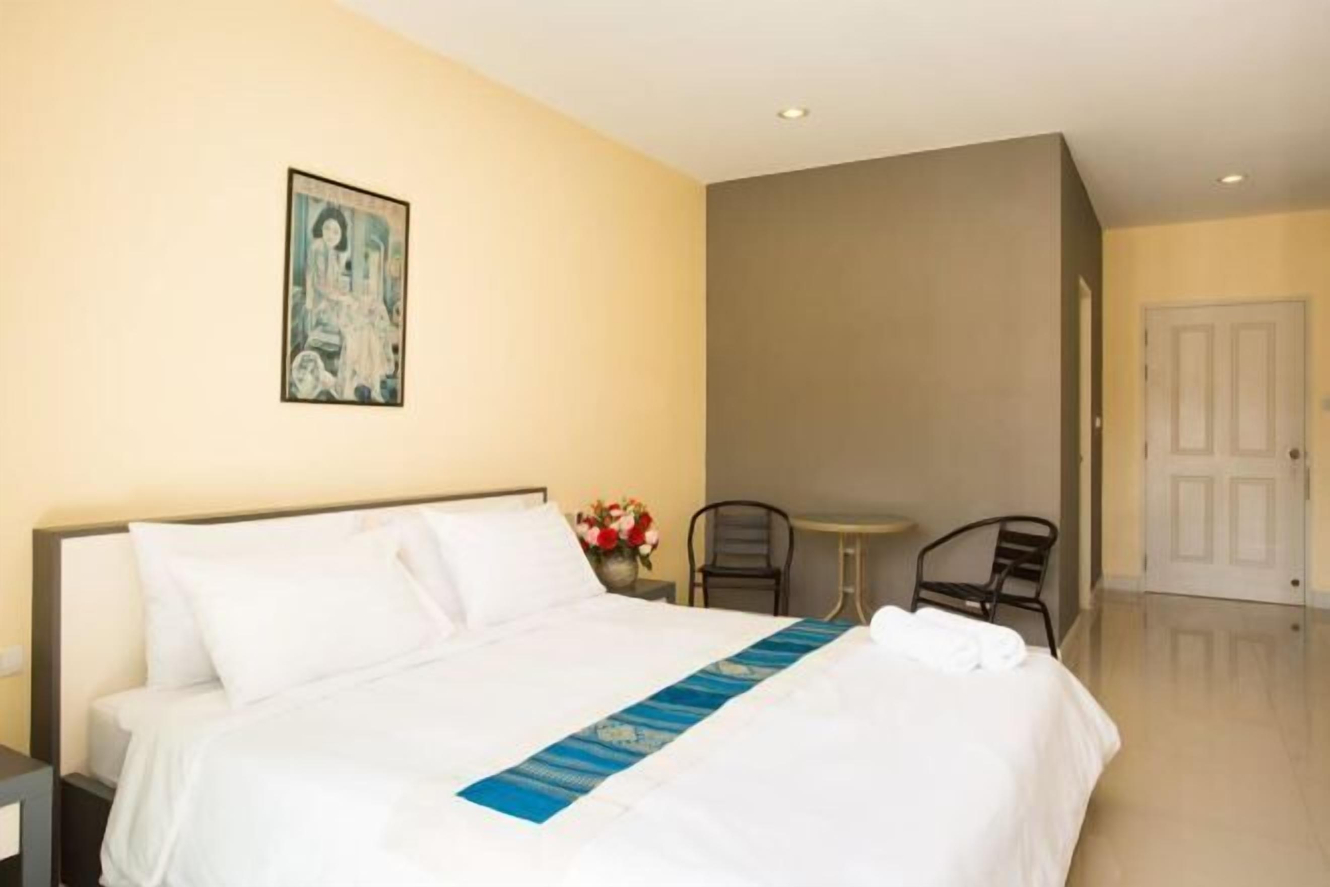 Individually decorated, individually furnished, desk, blackout drapes