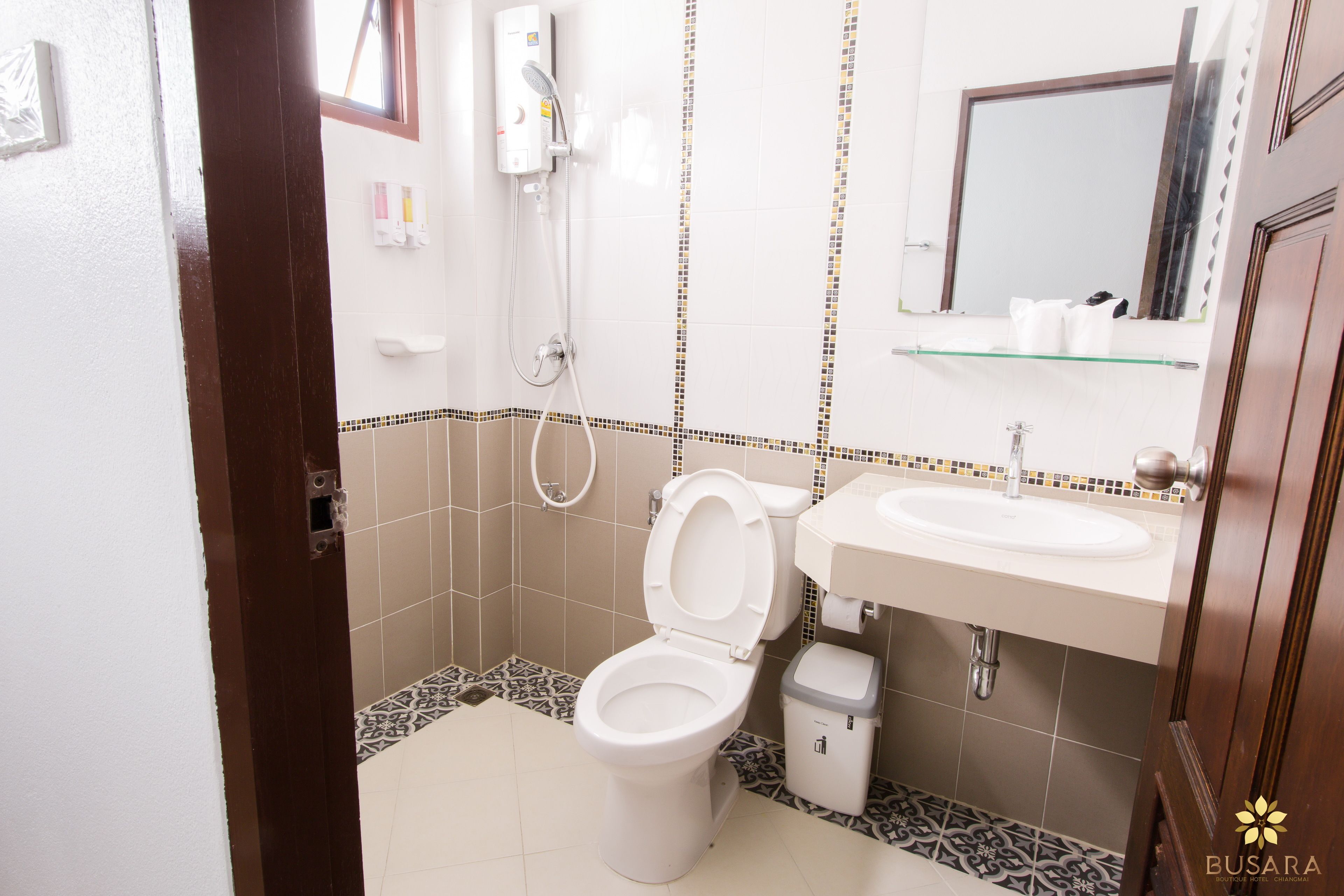 superior twin room | bathroom | shower, designer toiletries, hair dryer, towels