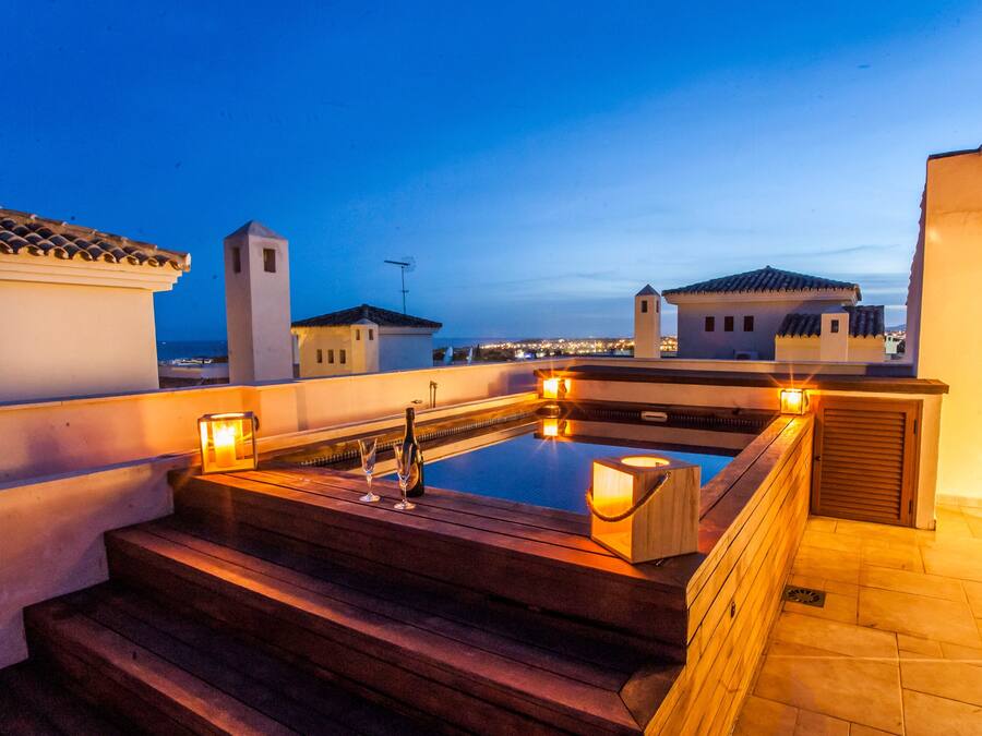 Penthouse, 3 chambres, piscine privée | Terrasse/Patio