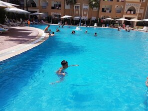 Indoor pool, seasonal outdoor pool