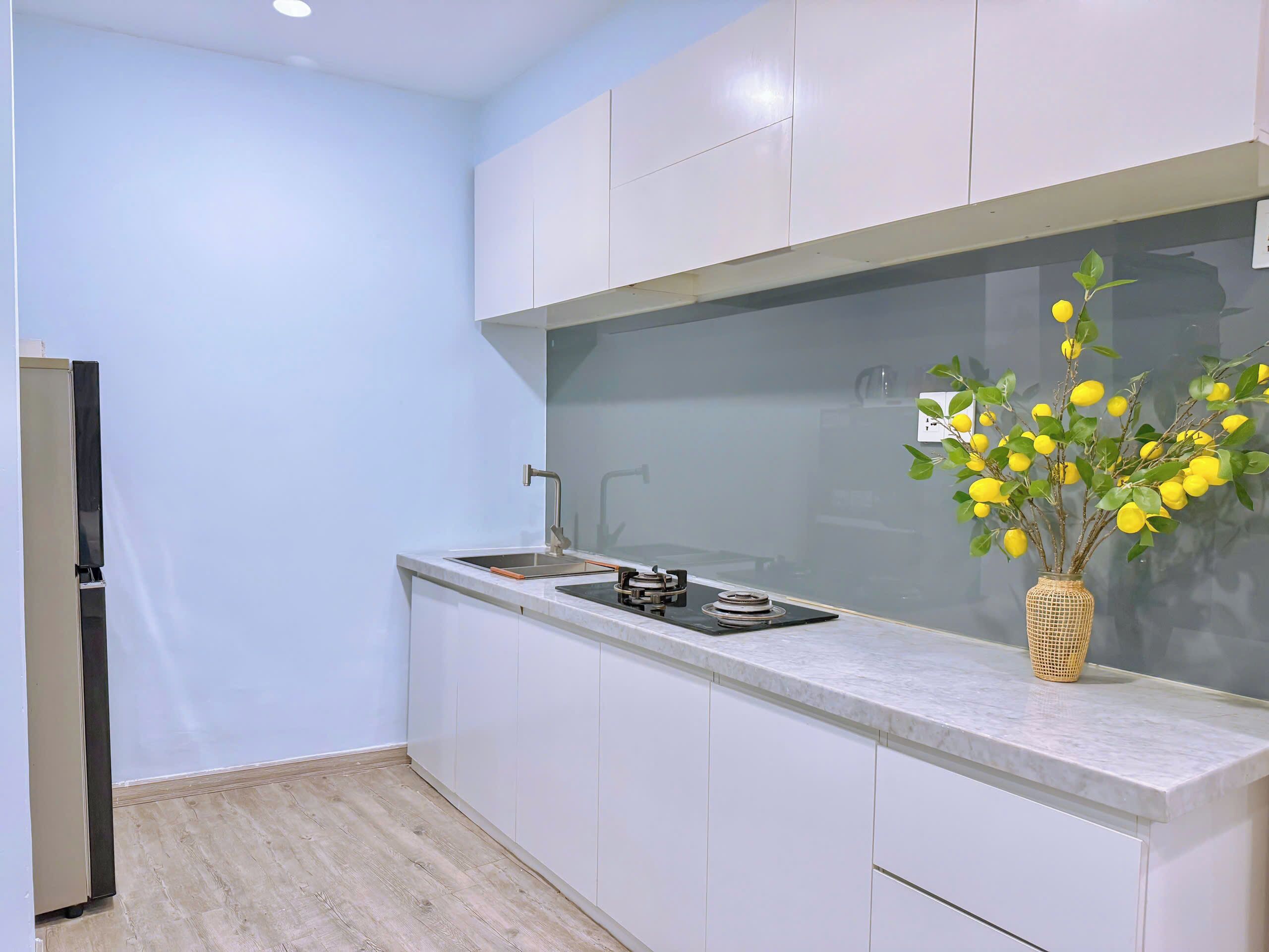 two-bedroom apartment | private kitchen | fridge