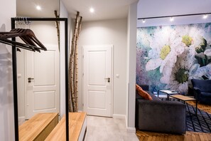 Appartement Deluxe, 1 chambre, bain à remous | Literie de qualité supérieure, coffres-forts dans les chambres