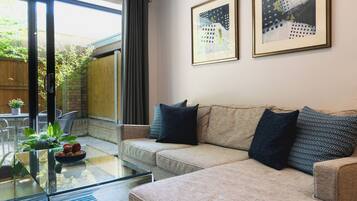 Executive Apartment, 1 Bedroom, Balcony | Living area | 43-inch Smart TV with digital channels, Netflix, streaming services