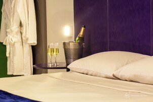 Minibar, in-room safe, desk, blackout curtains