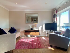 Superior Apartment, 2 Bedrooms, Private Bathroom | Living area | 43-inch Smart TV with digital channels, Netflix, streaming services