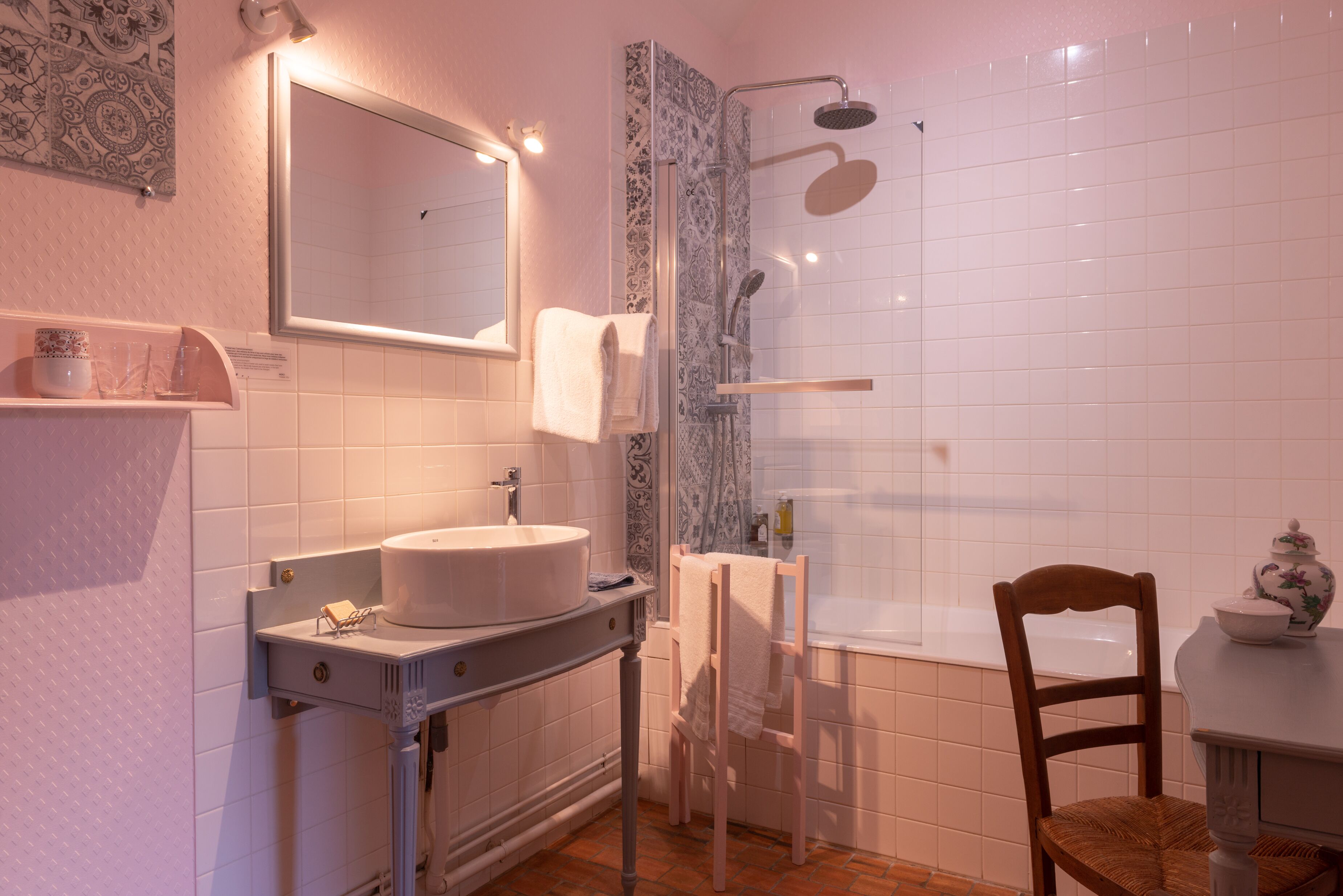 free toiletries, hair dryer, towels