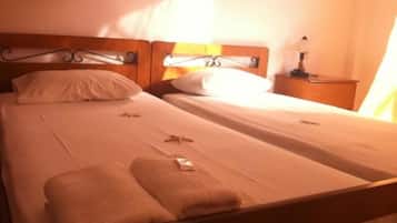 Chambre Double ou avec lits jumeaux | Bureau, chambres insonorisées, fer et planche à repasser