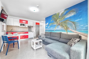 Superior Apartment, Pool View | Premium bedding, down duvets, in-room safe, individually furnished - Sol Mogan Suites (Mogan)