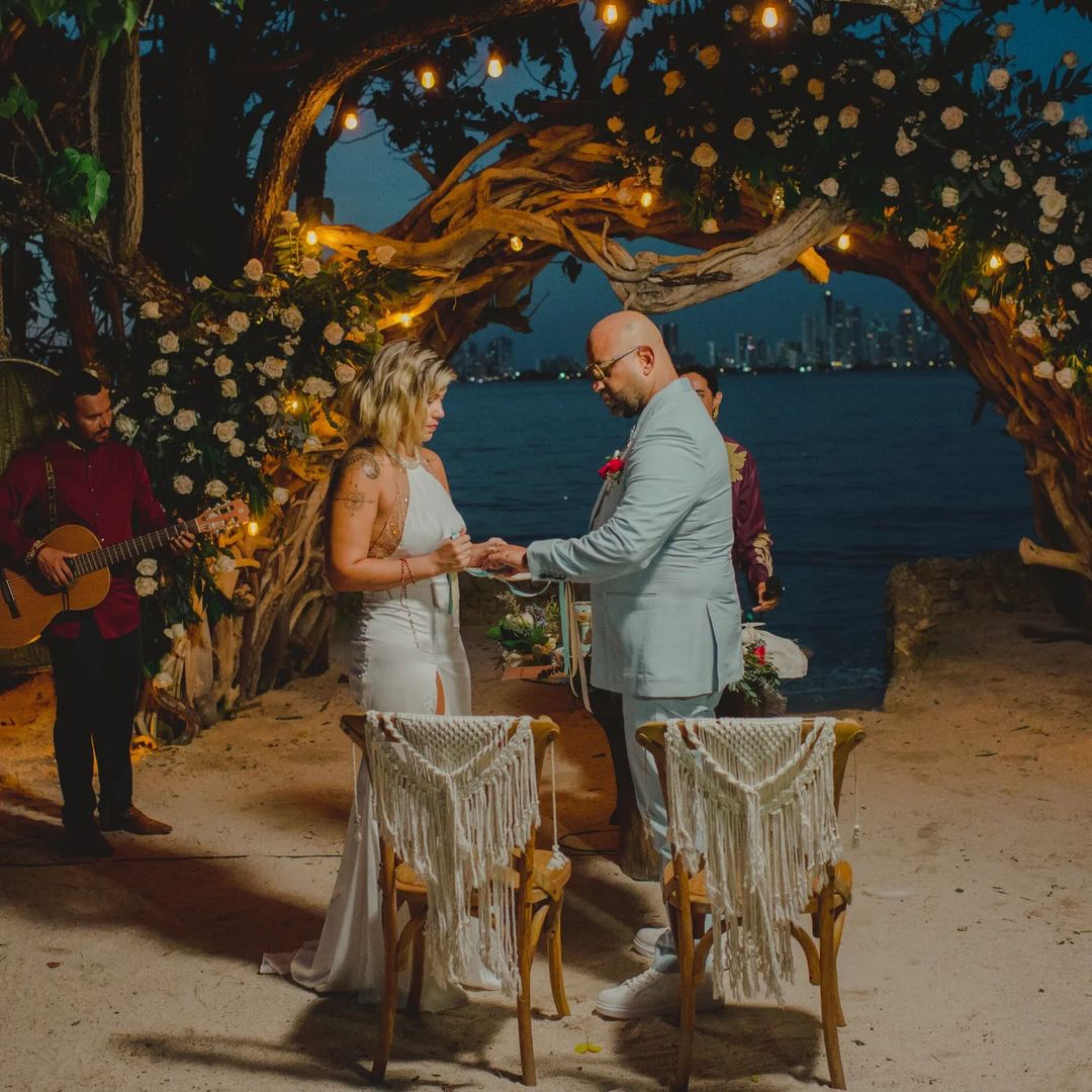 outdoor wedding area