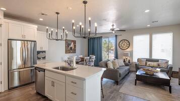 House, Multiple Beds, Pool View (Snow Canyon Escape) | Living area | Flat-screen TV, DVD player