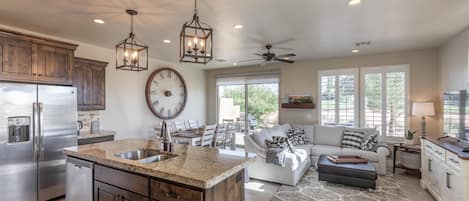 House, Multiple Beds, Pool View (Life's Good) | Living area | Flat-screen TV, DVD player