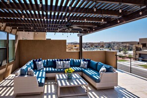 Casa, varias camas, vistas al campo de golf (Retreat On The Green) | Terraza o patio