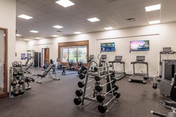 Maison, plusieurs lits, vue golf (Retreat On The Green) | Salle de remise en forme
