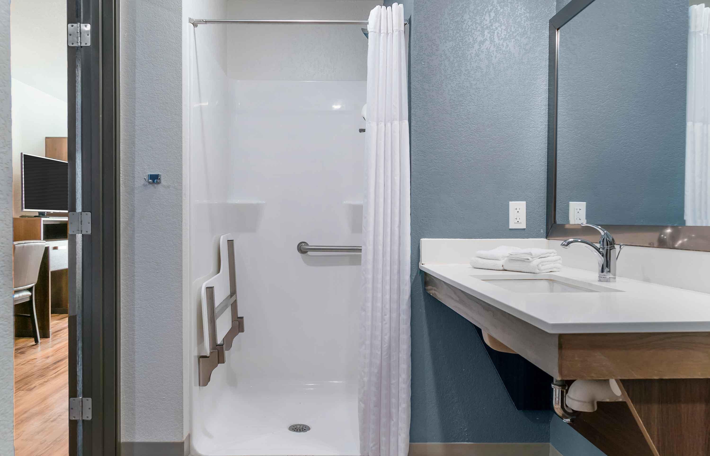 Shower, hair dryer (on request), towels, soap
