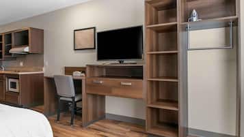 Desk, iron/ironing board (on request), WiFi (free), bed sheets