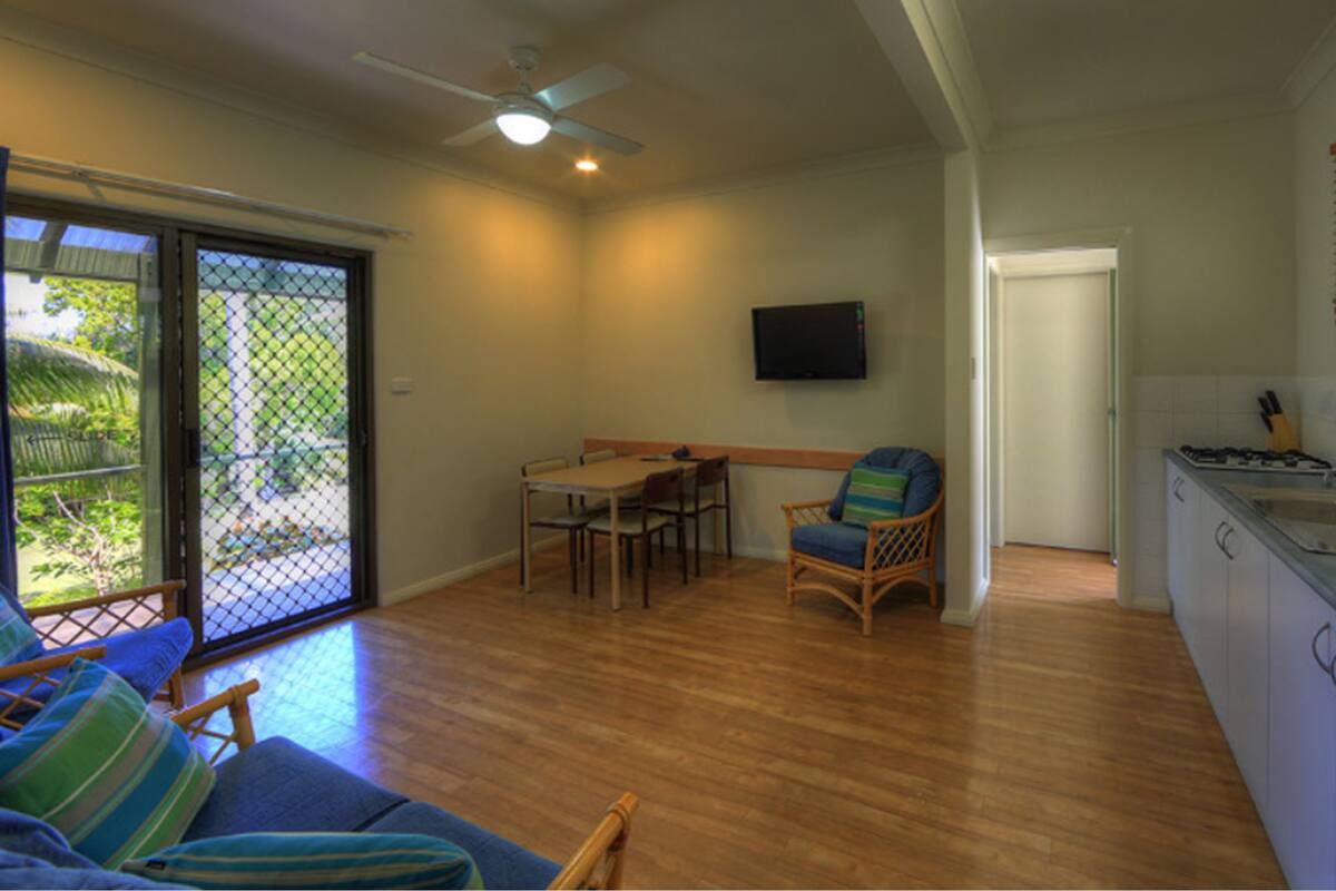 two bedroom unit | living room | flat-screen tv, dvd player