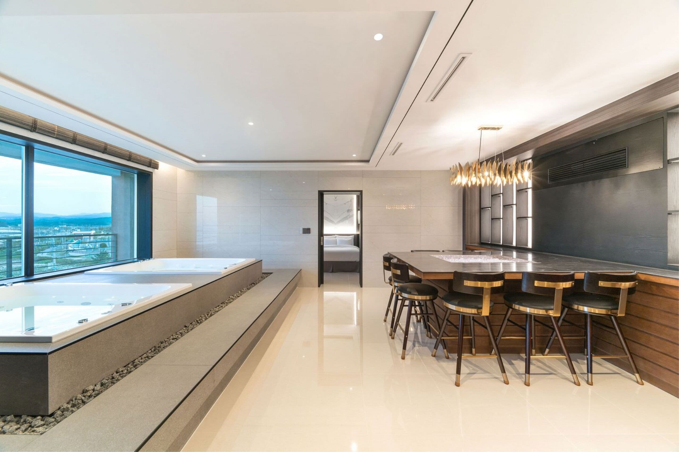 2 bedrooms, blackout curtains, free wifi, bed sheets