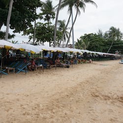 On the beach