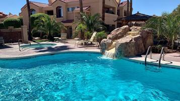 Outdoor pool, a heated pool