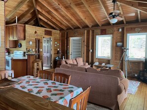 Smart TV, DVD player, stereo - Fish Tales a Caribbean Cottage style home with a Pool, walk to Reef Bay Beach (St John)