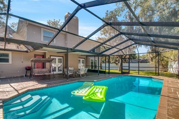 Indoor pool, a heated pool