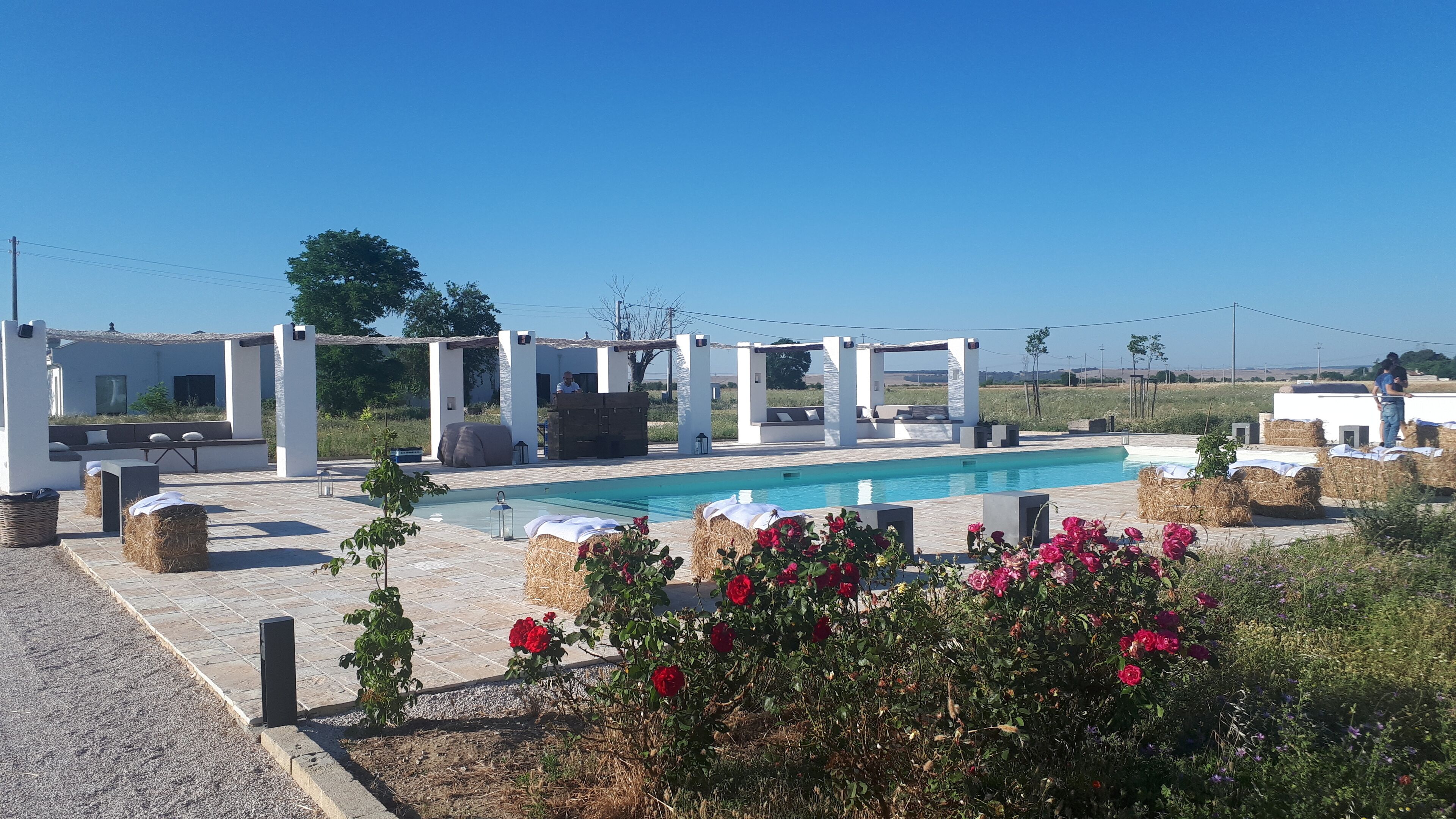 Outdoor wedding area