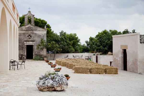 Outdoor wedding area