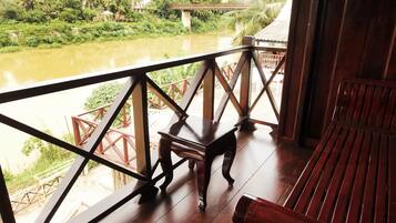 Family Room with Balcony and River View