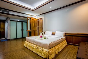 Family Triple Room, Multiple Beds, Non Smoking, Park View | Desk, free WiFi, bed sheets - The Uncle Beach Resort (Bang Saphan)