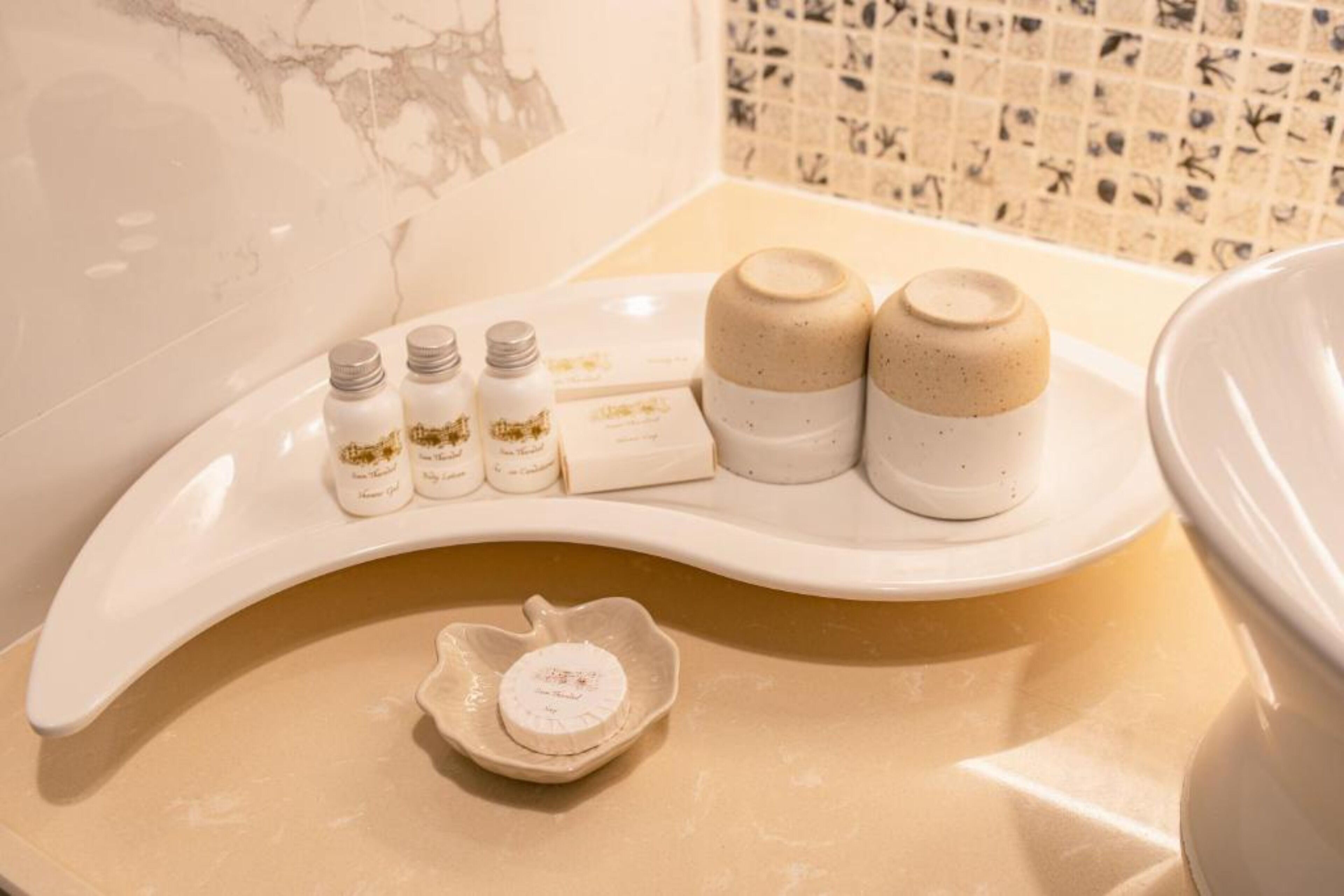 free toiletries, hair dryer, bathrobes, slippers