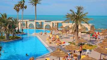 Indoor pool, 2 outdoor pools, pool umbrellas, pool loungers