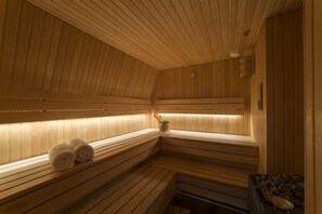 Sauna, hot stone massages, facials, manicures and pedicures