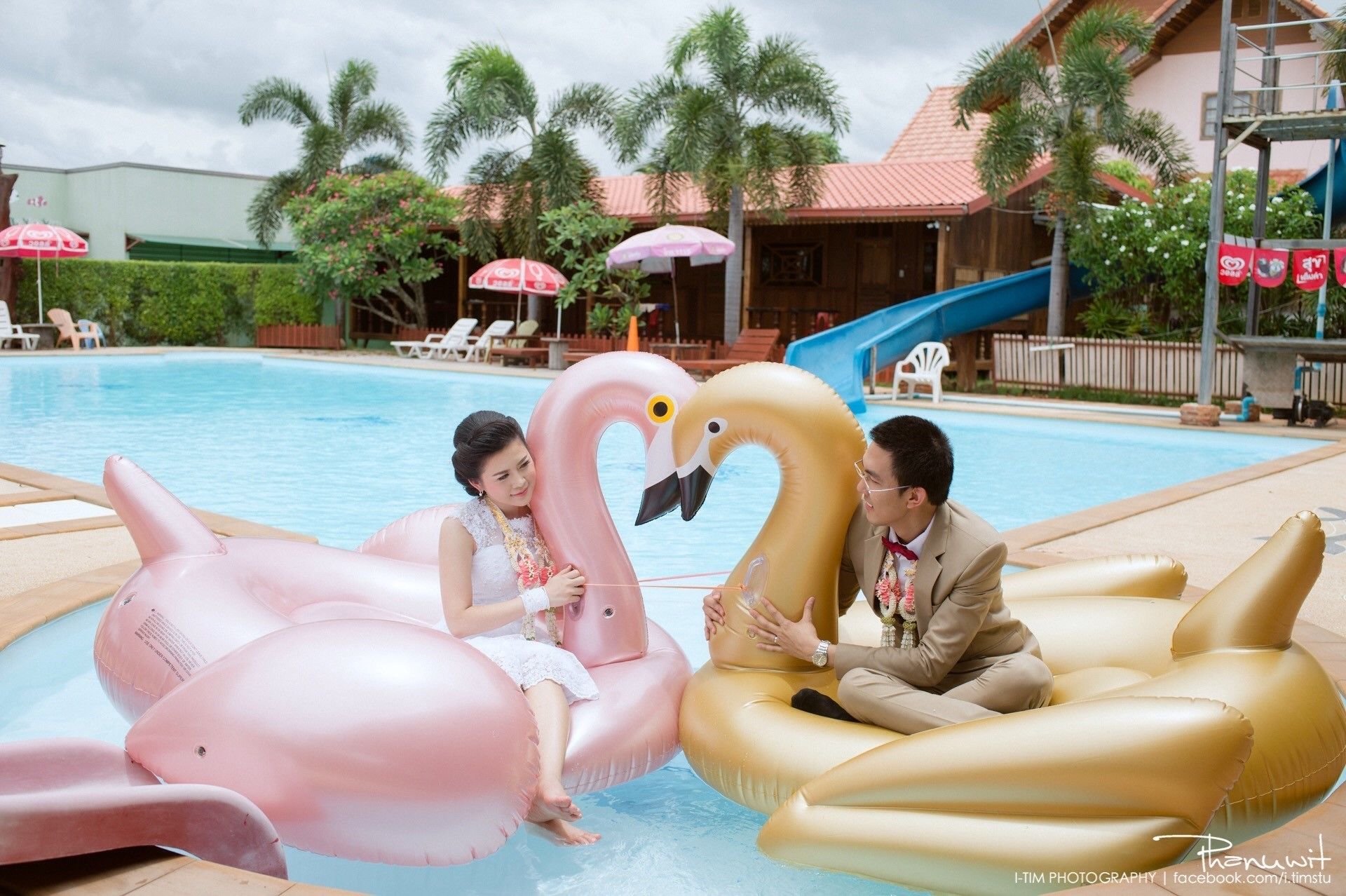 Outdoor wedding area