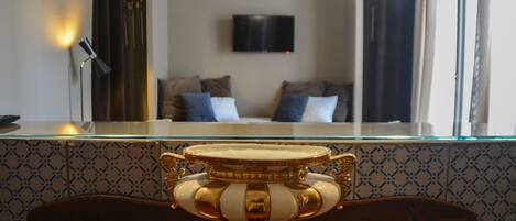 Premium bedding, desk, free WiFi, bed sheets