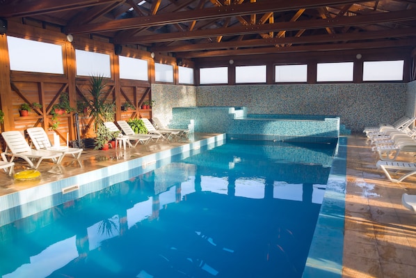 Indoor pool, seasonal outdoor pool