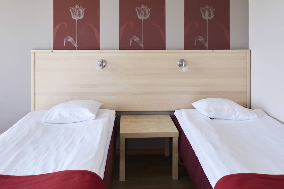 standard double room, 2 single beds | 1 bedroom, desk, blackout curtains, iron/ironing board