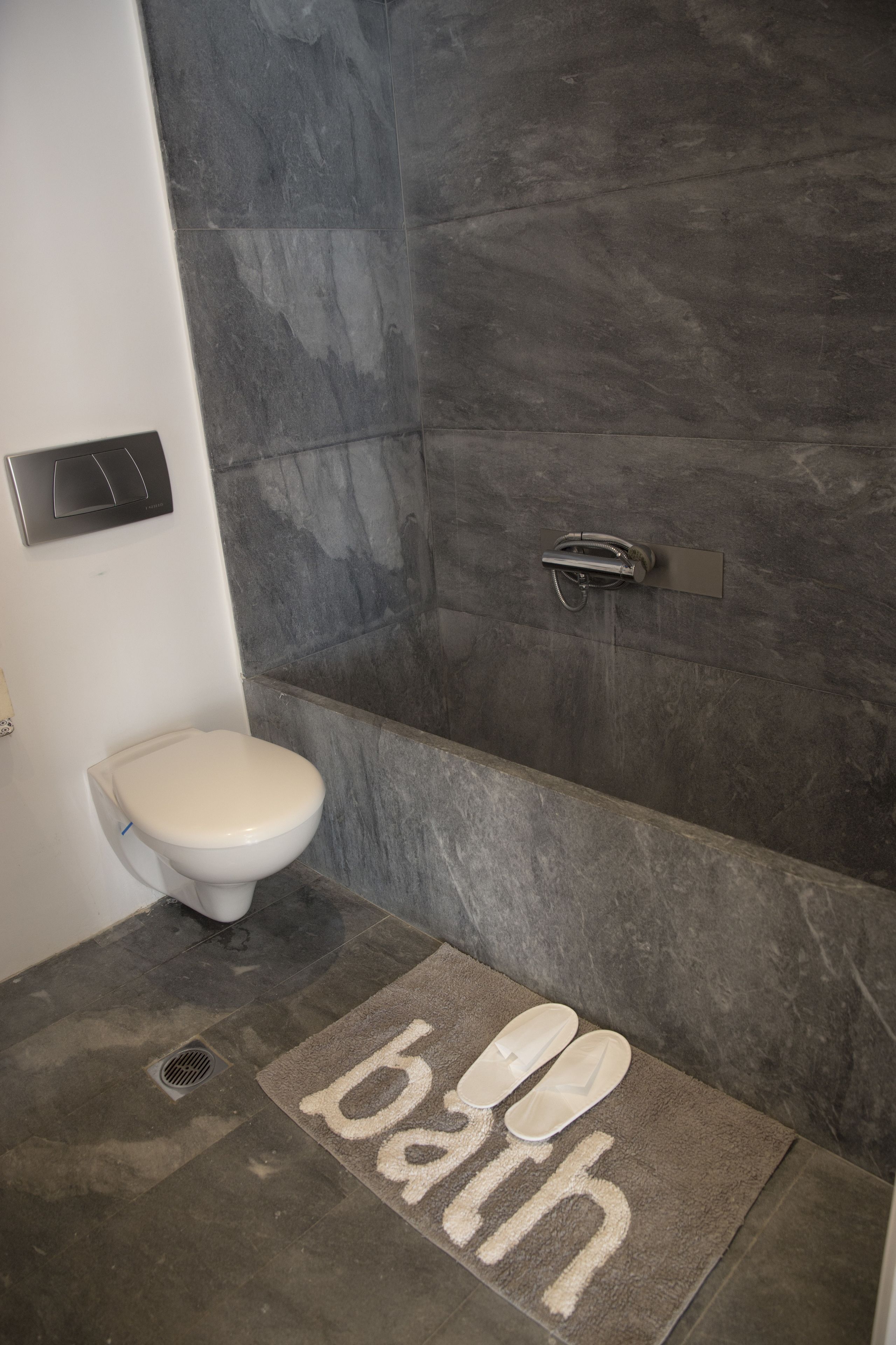 free toiletries, slippers, towels