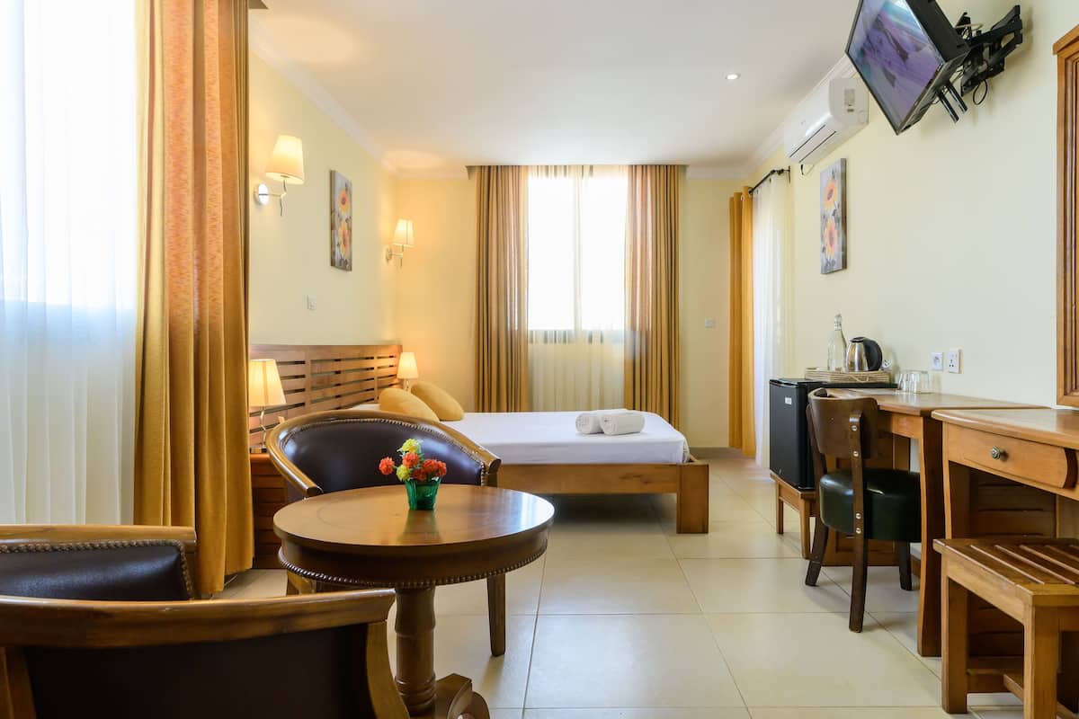 In-room safe, desk, blackout curtains, free cots/infant beds