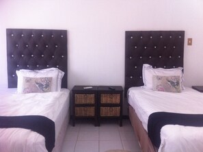 Camera con 2 letti singoli, vista giardino | Una scrivania, letti aggiuntivi (a pagamento), Wi-Fi gratuito