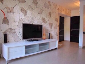 Apartment, 2 Bedrooms | Living area | Flat-screen TV, pay movies