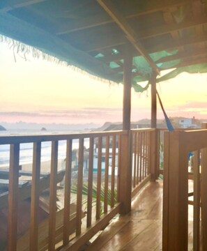 Bungalow, 1 Double Bed, Balcony, Oceanfront | View from room - Cafe Maya - Casa Acalli Restaurant & Hotel (San Pedro Pochutla)
