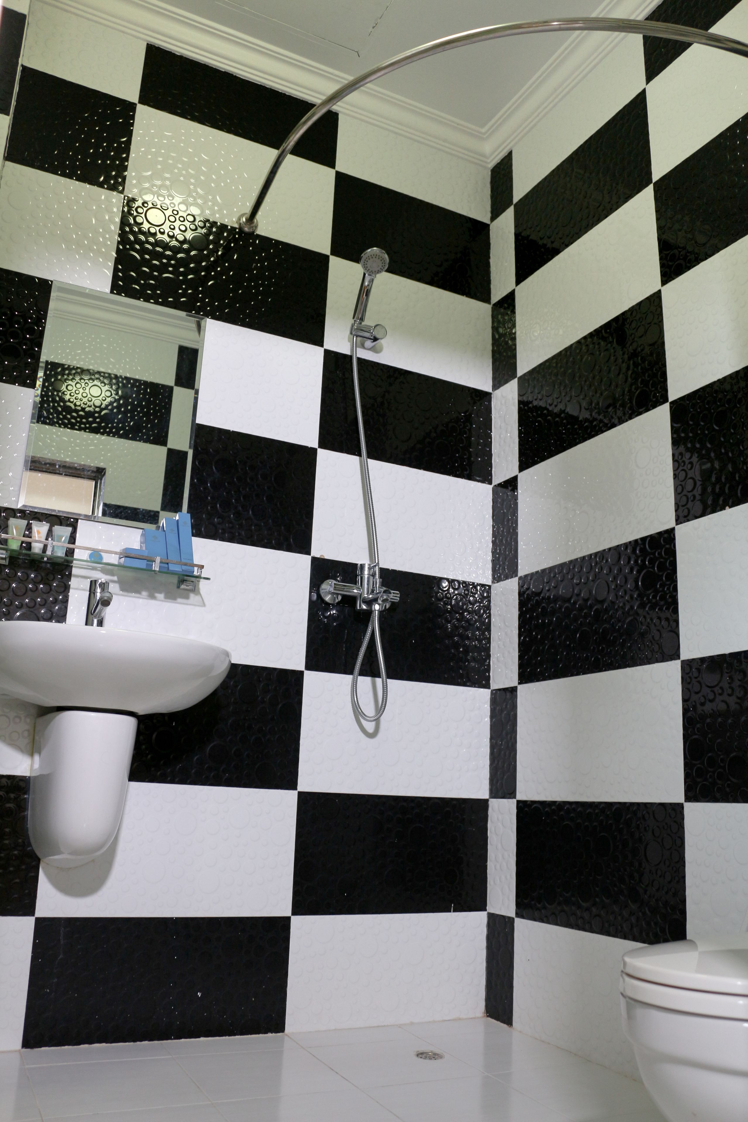 free toiletries, hair dryer, slippers, towels