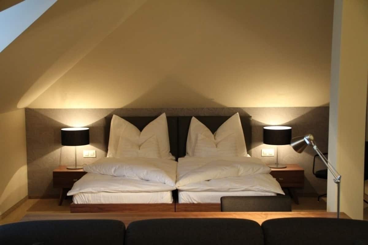 double or twin room | in-room safe, desk, blackout curtains, iron/ironing board