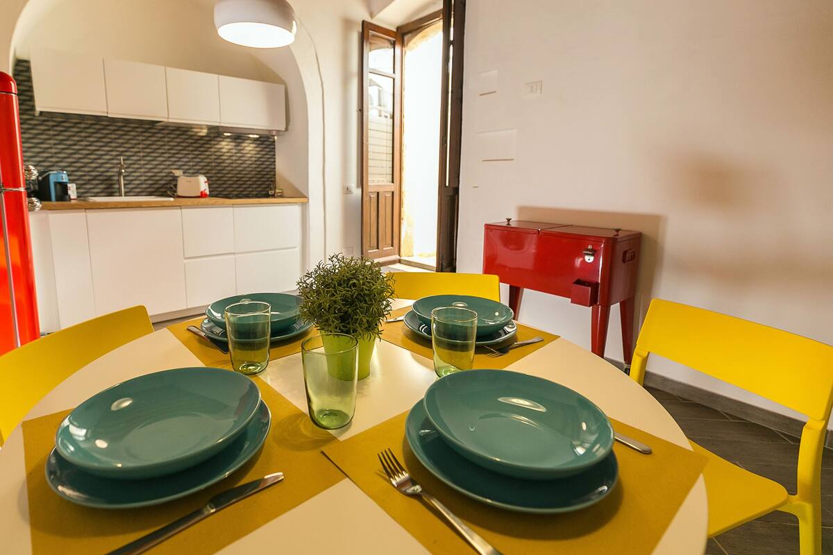 Apartment, 1 Bedroom | Private kitchenette | Coffee/tea maker, full-size fridge, microwave, oven