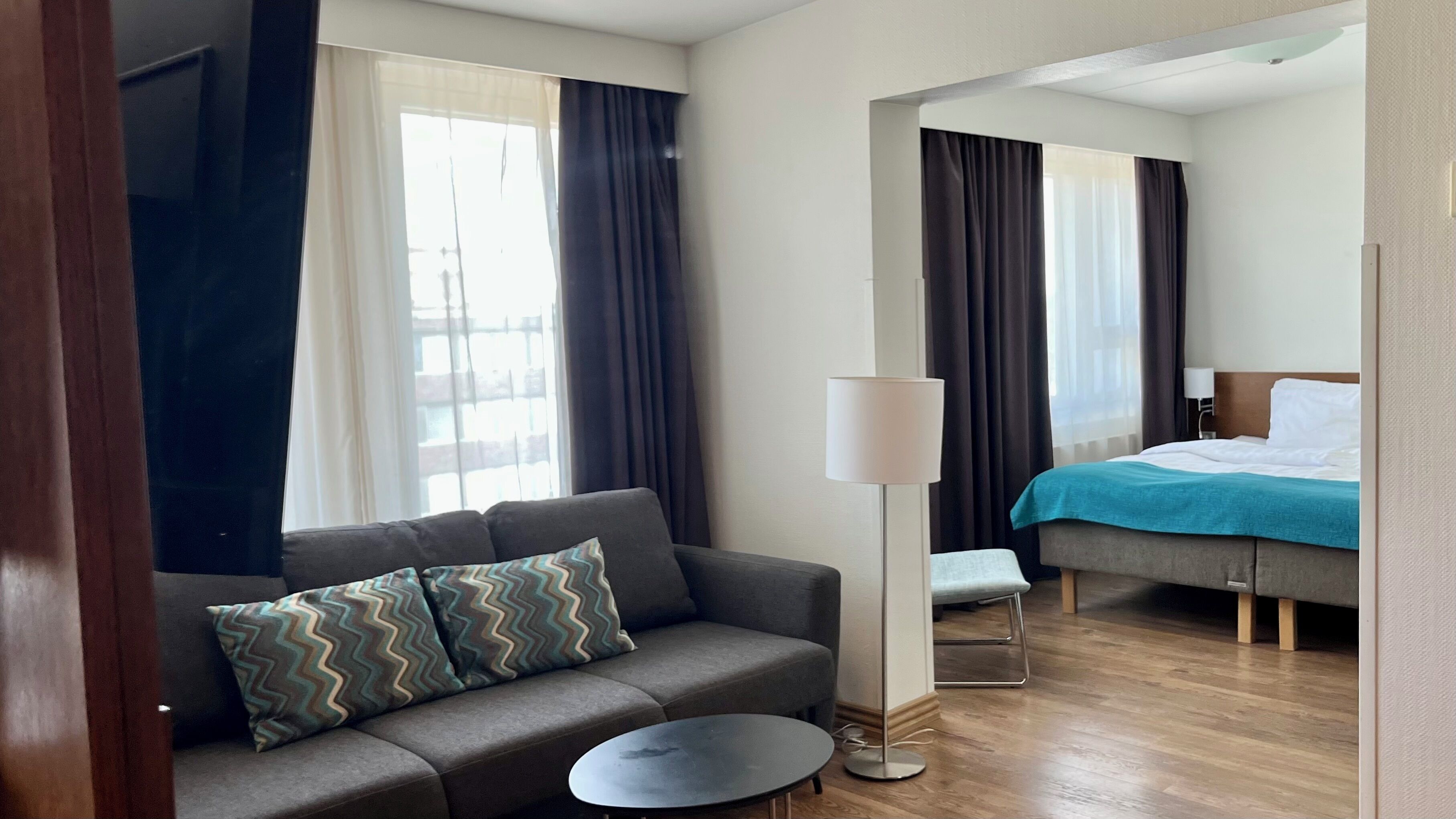 Desk, blackout curtains, iron/ironing board, free WiFi