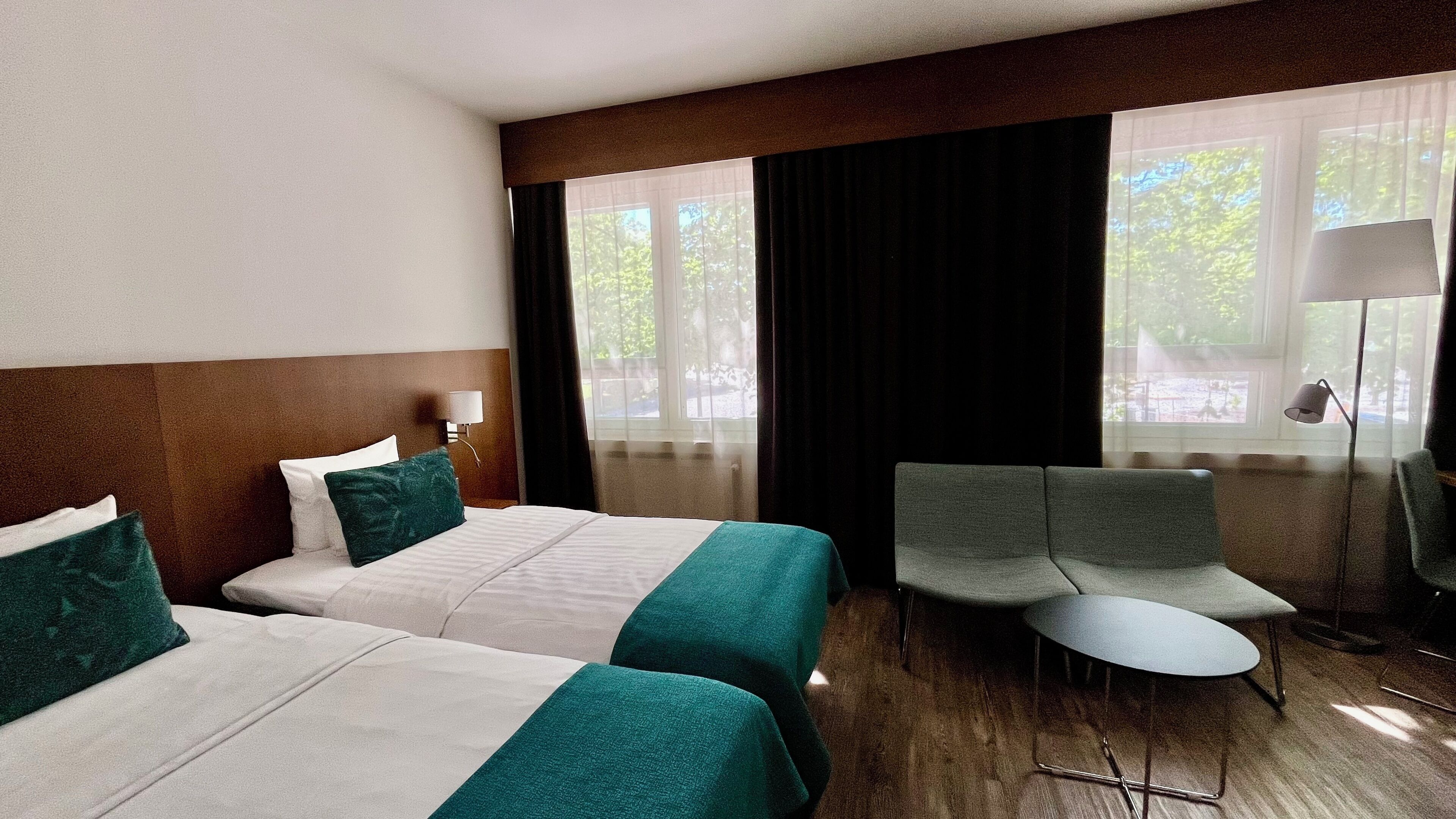 Desk, blackout curtains, iron/ironing board, free WiFi