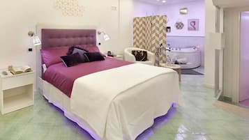 Suite, Jetted Tub | Premium bedding, minibar, in-room safe, individually decorated