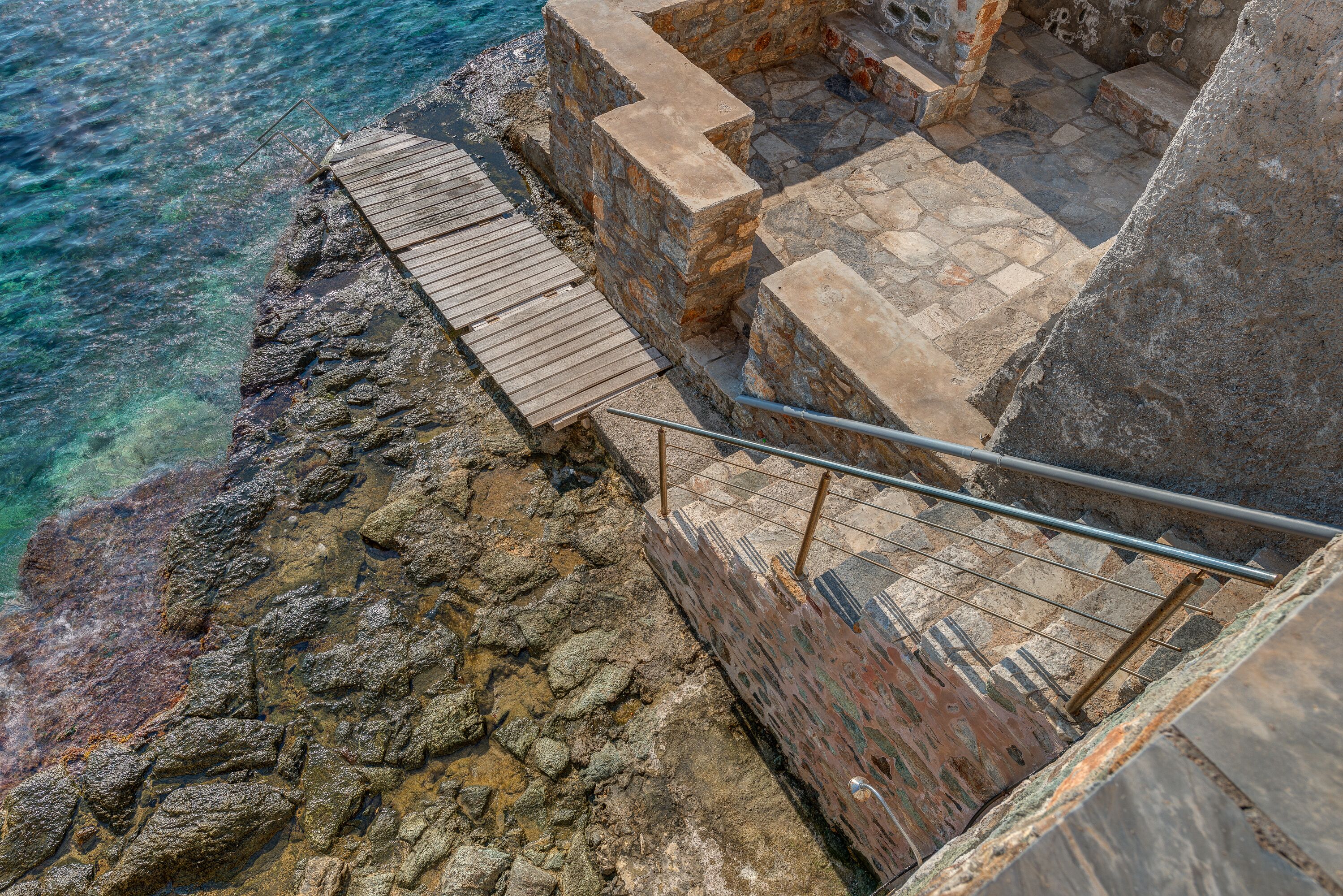 private beach, beach towels